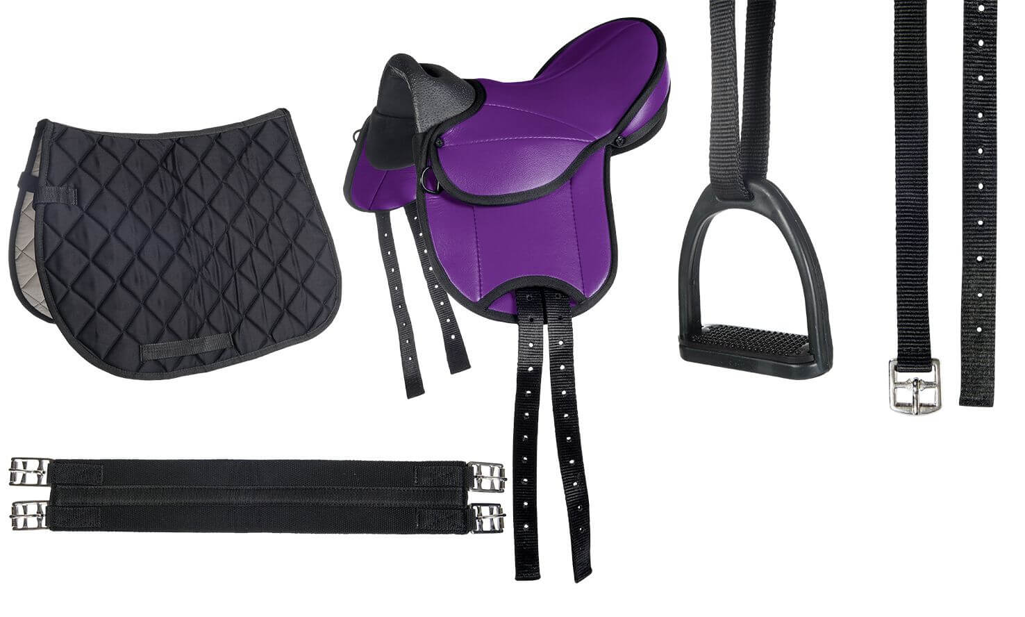 Sadelset ponny lila