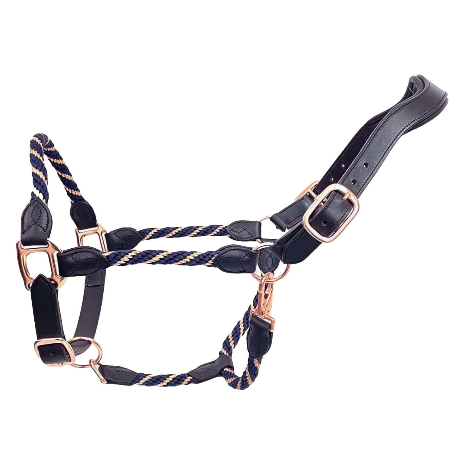 lädergrimma rosegold