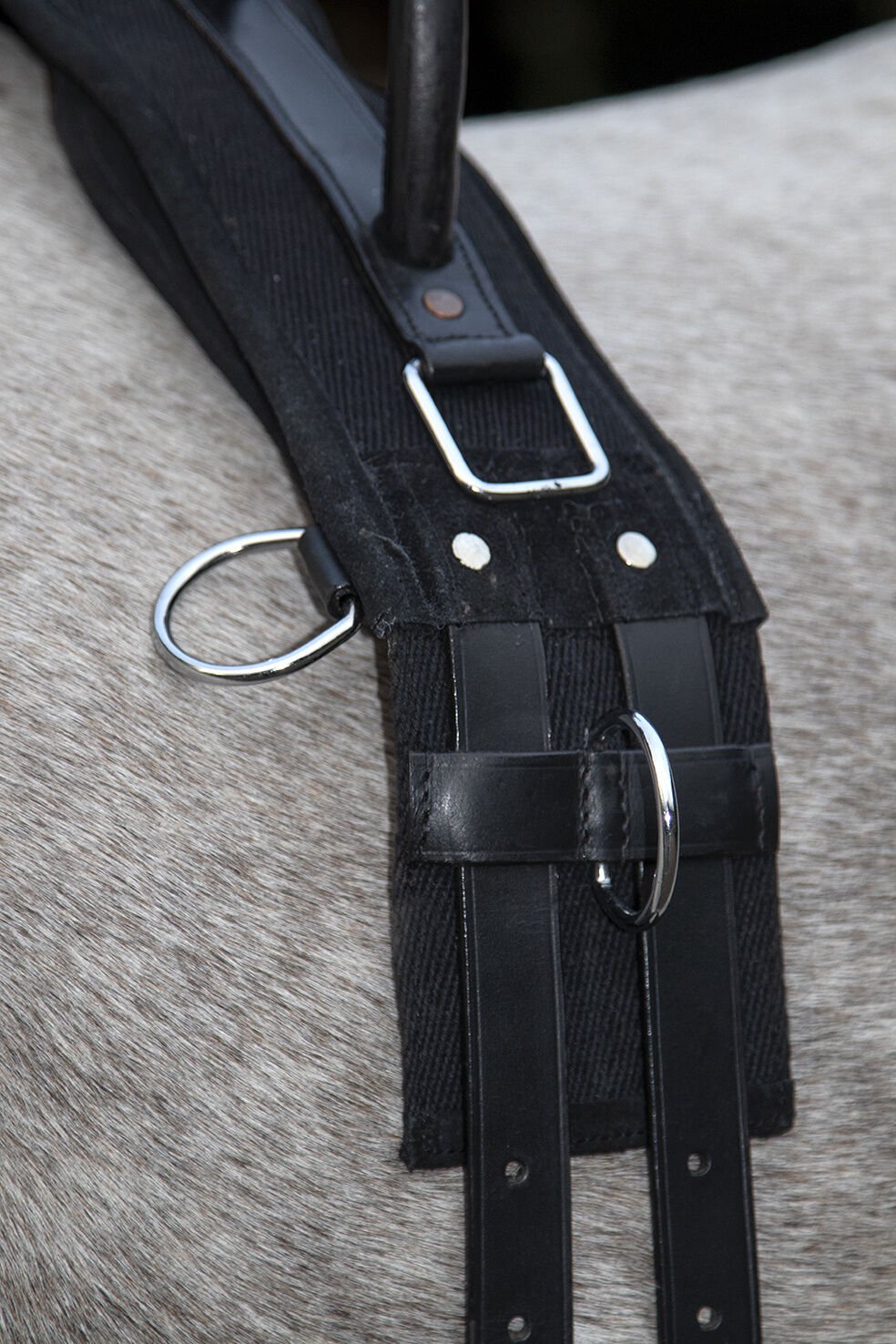 Longergjord med handtag i canvas och läder - HKM säljs av Fåglasång