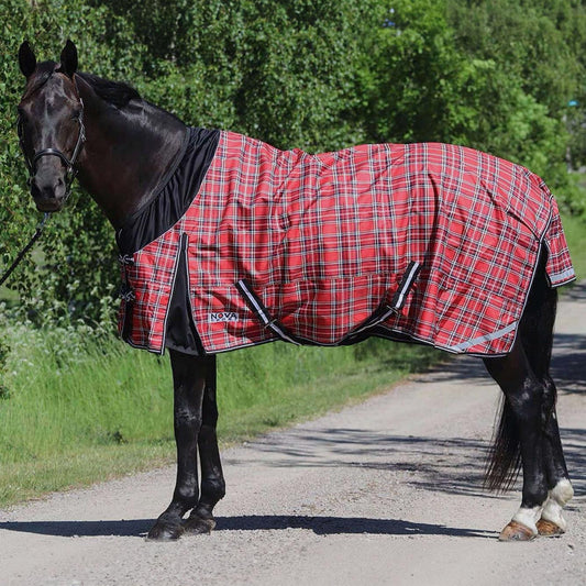 Regntäcke Freedom fleecefoder Röd Tartan - Bästa Passform säljs av Fåglasång