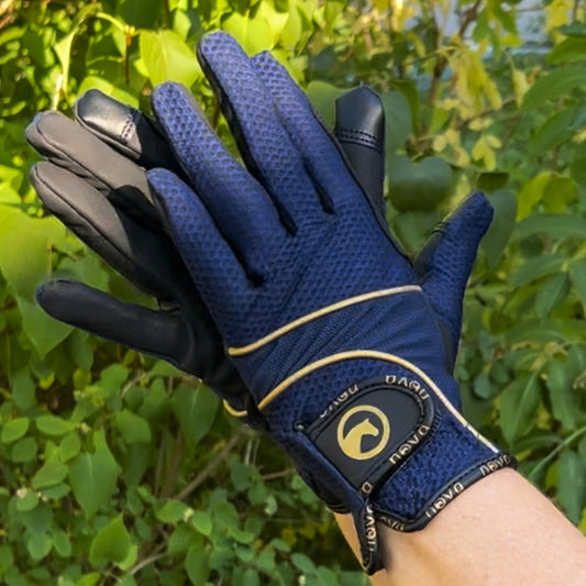 Ridhandske Mesh Golden Line