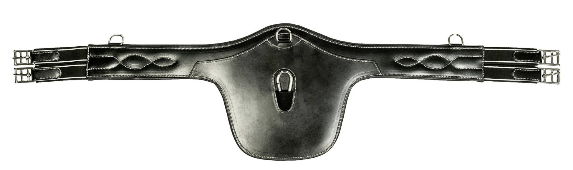 Sadelgjord med magplatta HKM - brun/svart 110-150 cm säljs av Fåglasång