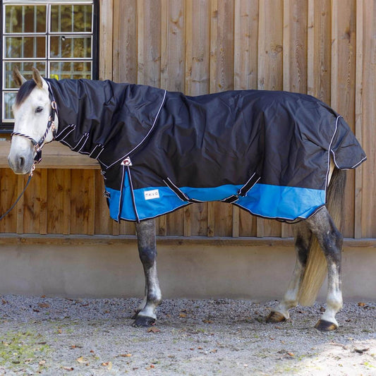 Regntäcke med avtagbar hals fleecefodrat Hurricane Black:Cobolt