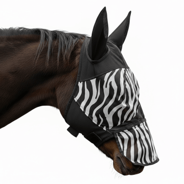 Flughuva zebra med avtagbar nosdel | Häst -  från  NOVA