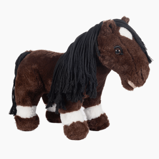 Cuddle Pony från HKM - Mjuk leksakshäst med flätbar man & tillbehör säljs av Fåglasång 
