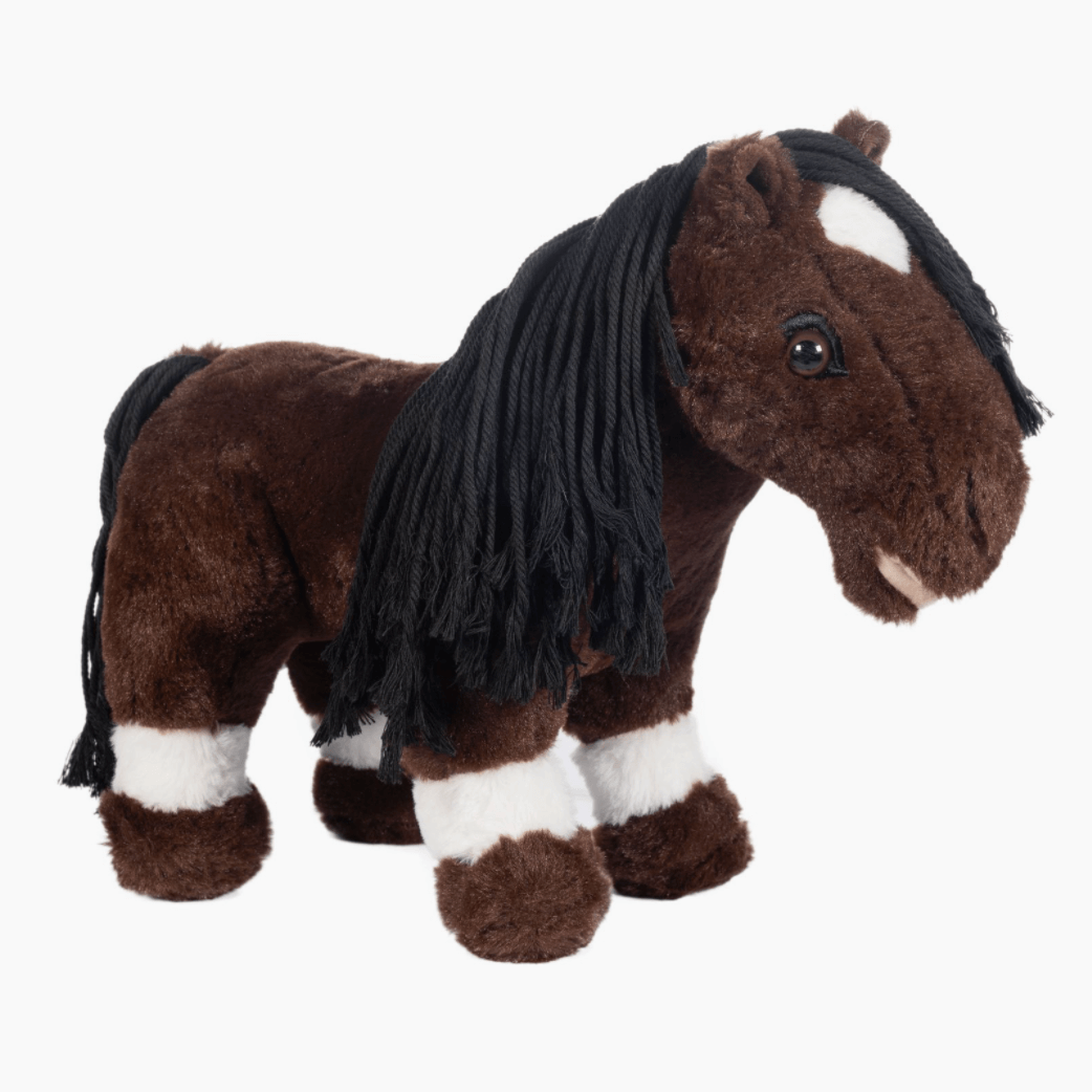 Cuddle Pony från HKM - Mjuk leksakshäst med flätbar man & tillbehör säljs av Fåglasång 