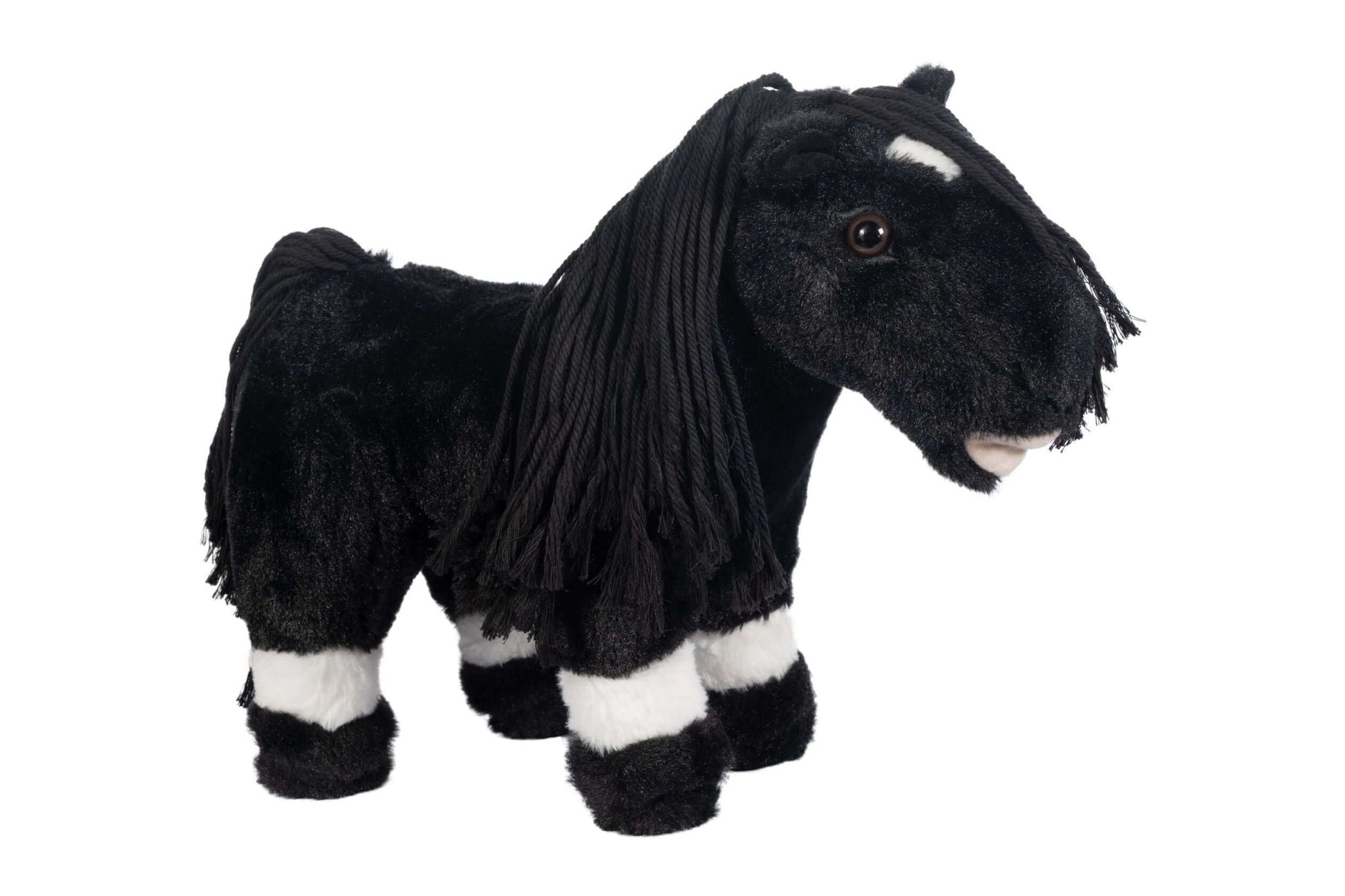 Cuddle Pony från HKM - Mjuk leksakshäst med flätbar man & tillbehör säljs av Fåglasång 