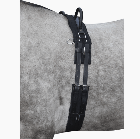 Longergjord med handtag i canvas och läder - HKM säljs av Fåglasång 