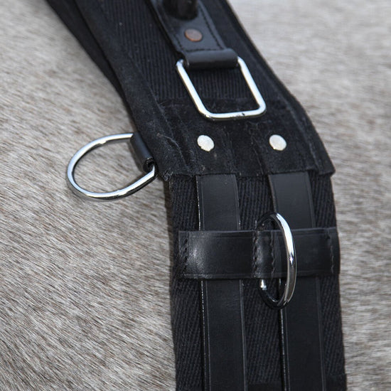 Longergjord med handtag i canvas och läder - HKM säljs av Fåglasång 