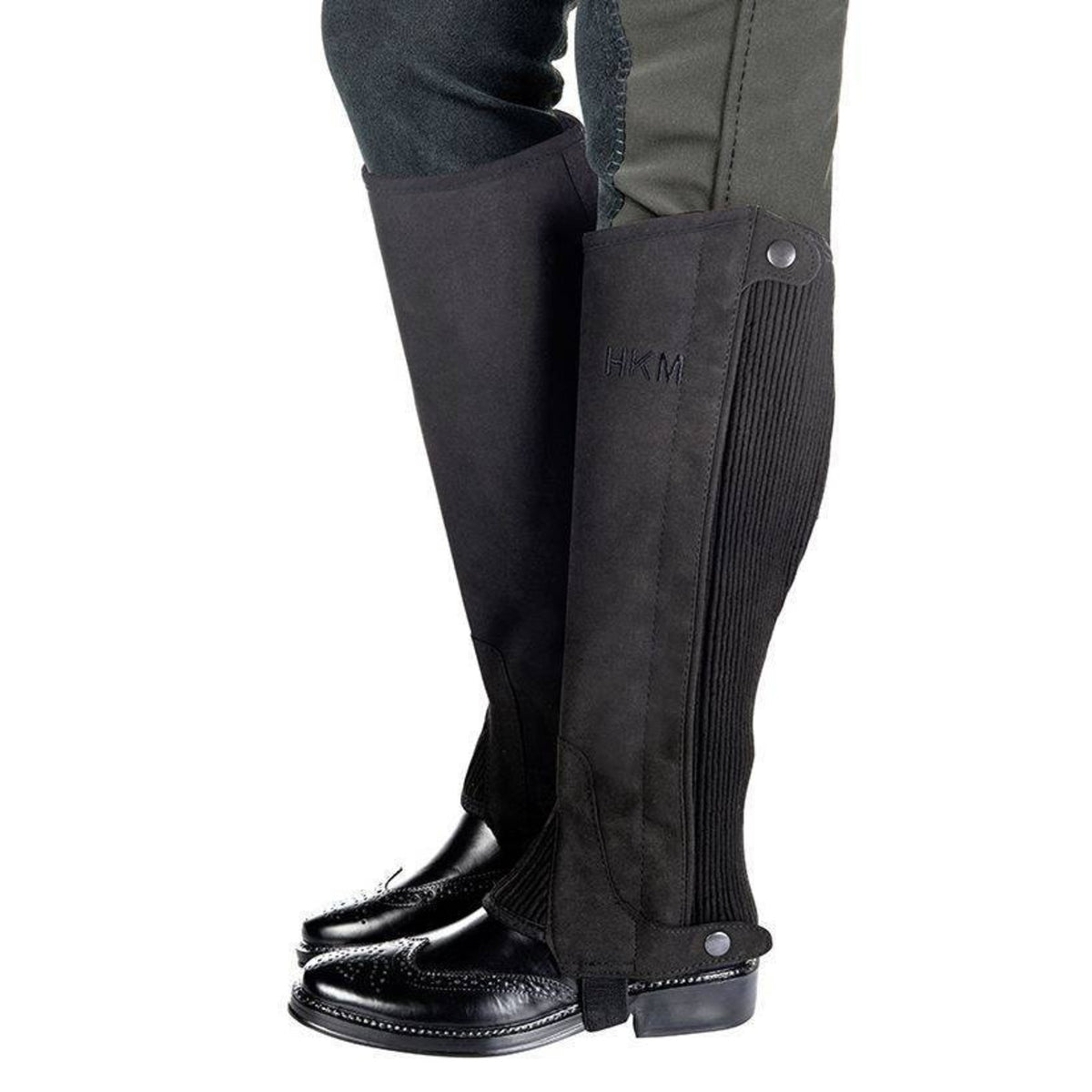 Shortchaps mikrofiber mockaimitation svart HKM