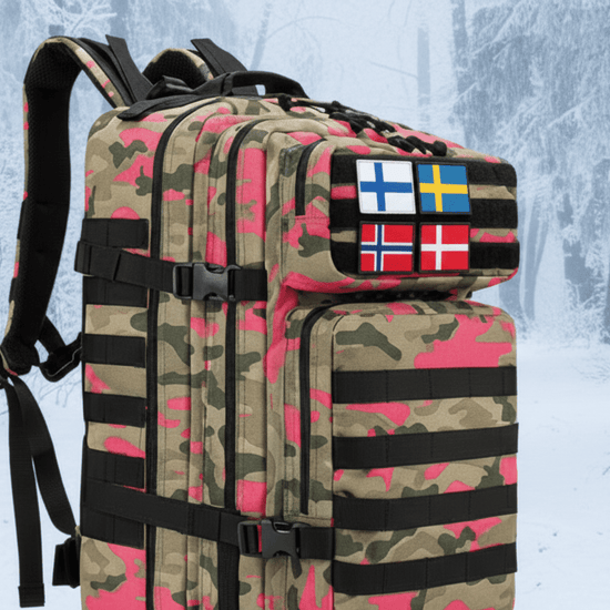 Nordic Funktionsryggsäck 45L | 5 flaggor ingår -  från  Fåglasång 