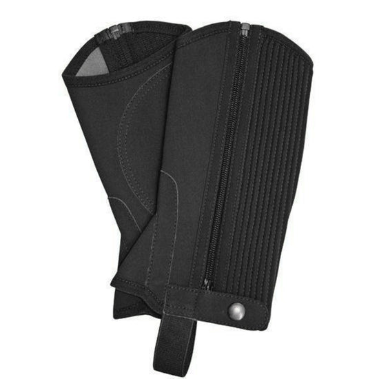 Shortchaps nubukimitation lång modell svart HKM