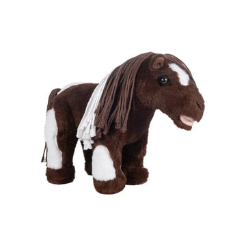 Pinto Cuddle Pony mjuk leksakshäst med flätbar man för barn
