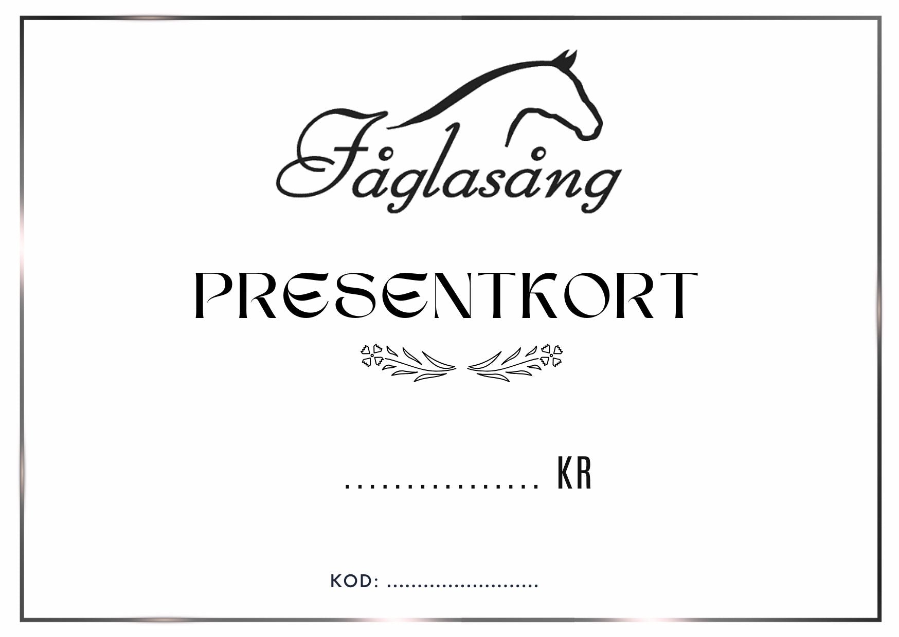 Presentkort Fåglasång - Perfekt Gåva till Hästälskare säljs av Fåglasång 