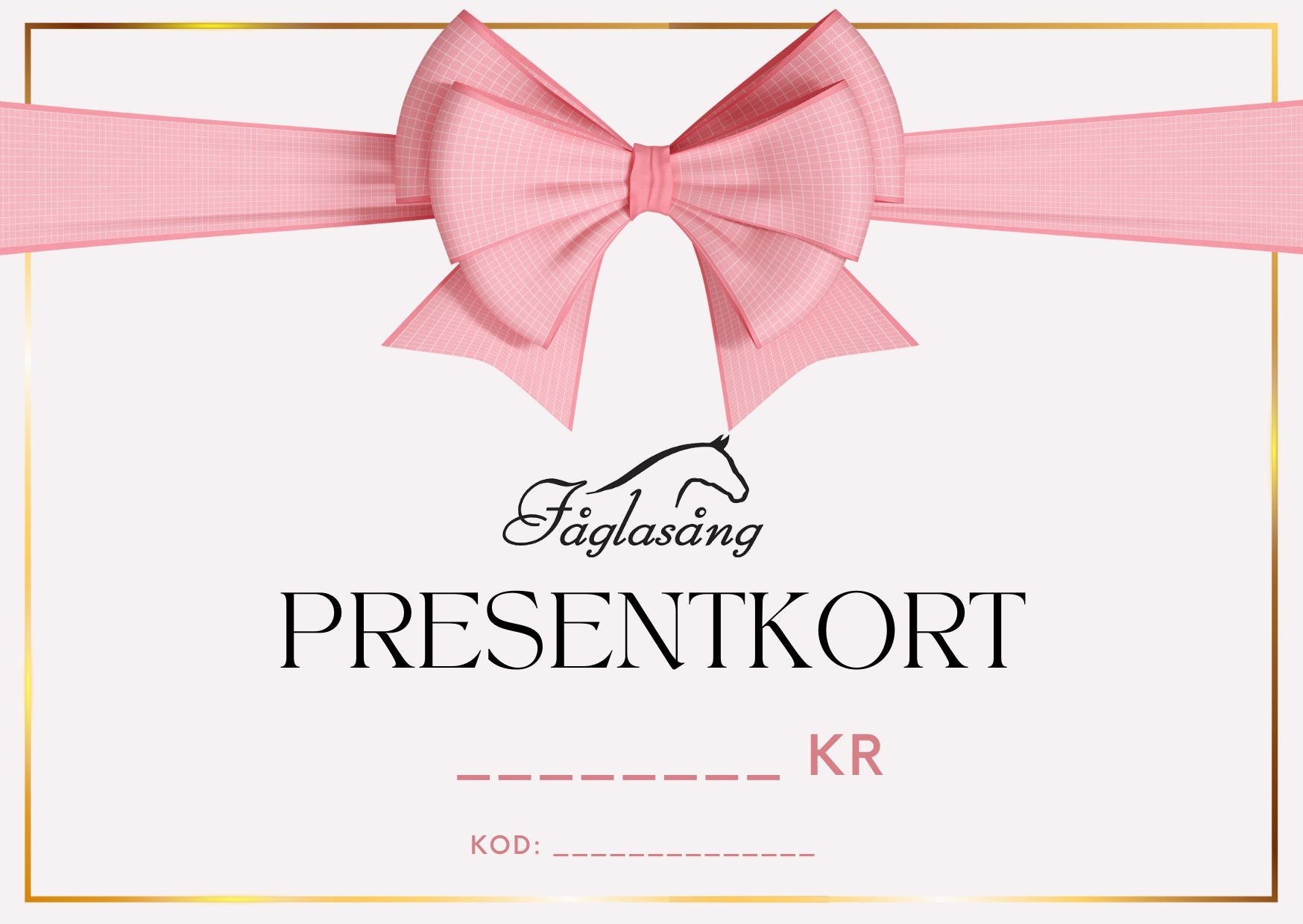 Presentkort Fåglasång - Perfekt Gåva till Hästälskare säljs av Fåglasång 
