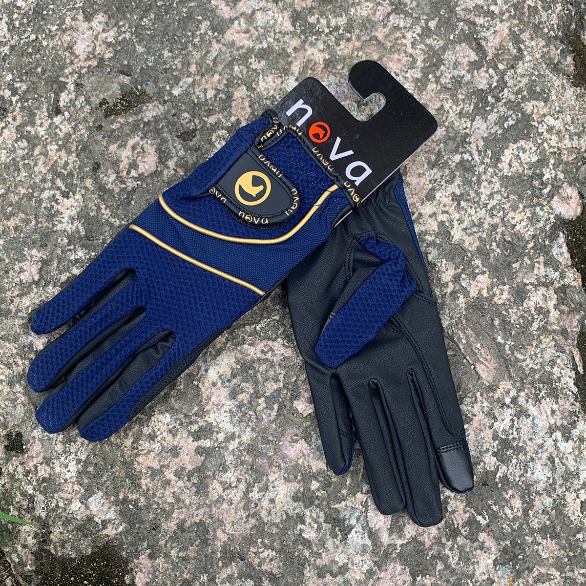 Ridhandske Mesh Golden Line touch – ventilation och stil säljs av Fåglasång 
