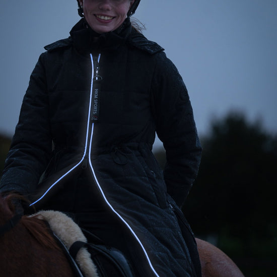 Värme Ridjacka lång model med powerbank från HKM -  från  HKM