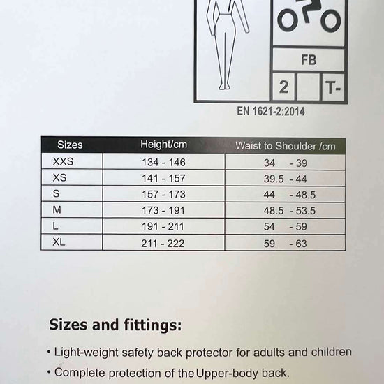 Ryggskydd / Säkerhetsväst Pro Flex II | CE-Märkt & Säker | Köp Online säljs av Fåglasång 