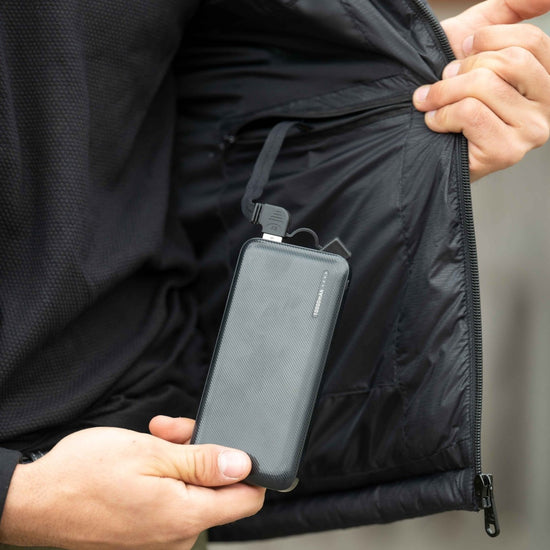 Värmeväst Herr med powerbank från HKM